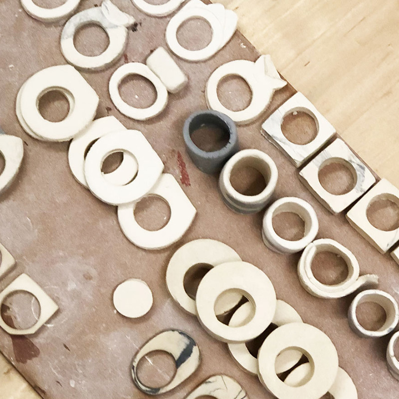 Fotografía curso anillos de porcelana impartido por María Torné taller